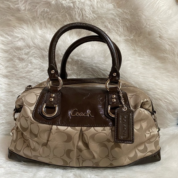 NWT Coach Ashley Signature Satin Satchel F15443 - Picture 2 of 14